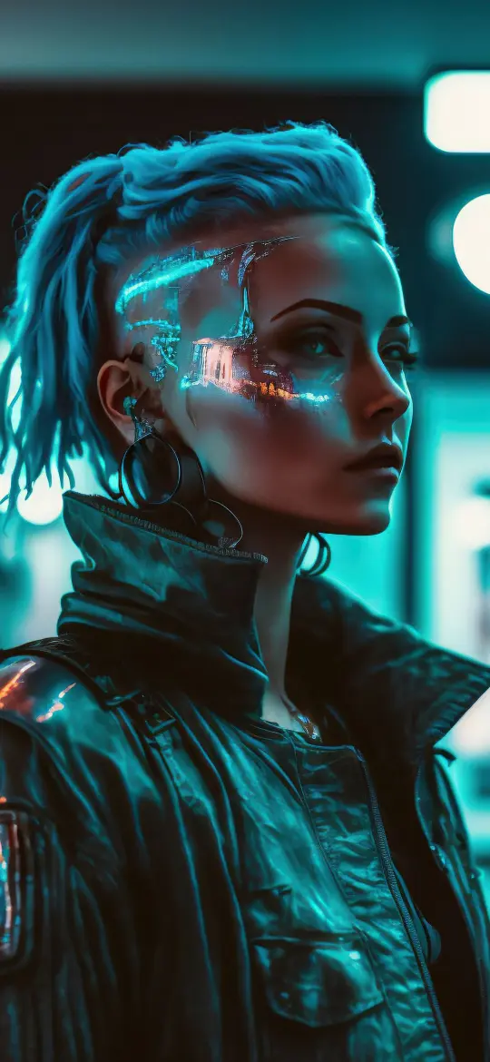 Cyberpunk Girl Portrait - Related Dope Wallpapers wallpaper