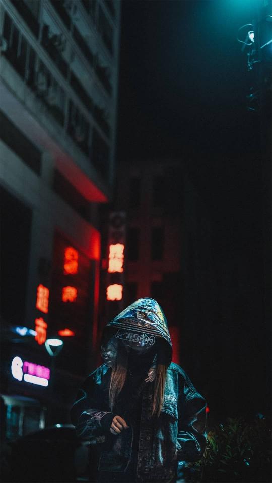 Cyberpunk Hooded Figure - Related Ghetto Wallpapers wallpaper