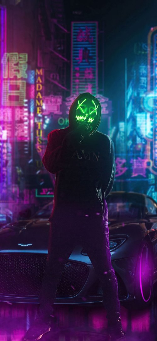Cyberpunk Masked Figure - Related Ghetto Wallpapers wallpaper