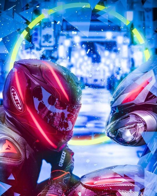 Cyberpunk Motorcycle Duel - Related Dope Wallpapers wallpaper