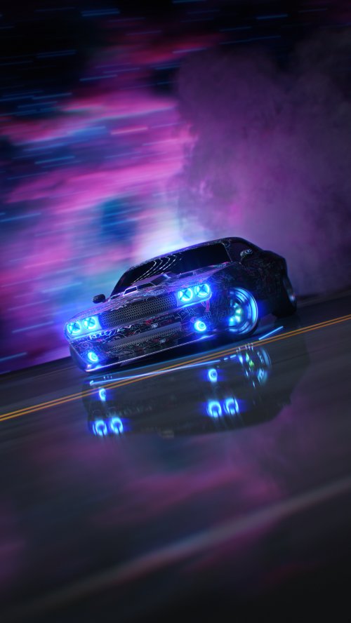 Cyberpunk Neon Car - cars Wallpaper