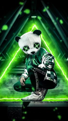 Cyberpunk Panda Green - Related Dope Wallpapers wallpaper