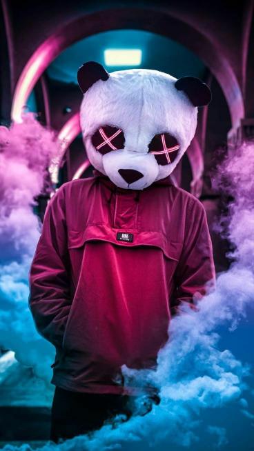 Cyberpunk Panda Smoke - Related Ghetto Wallpapers wallpaper