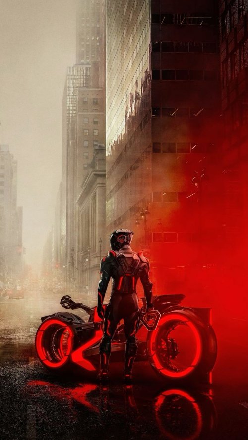 Cyberpunk Rider in Cityscape - Related Dope Wallpapers wallpaper