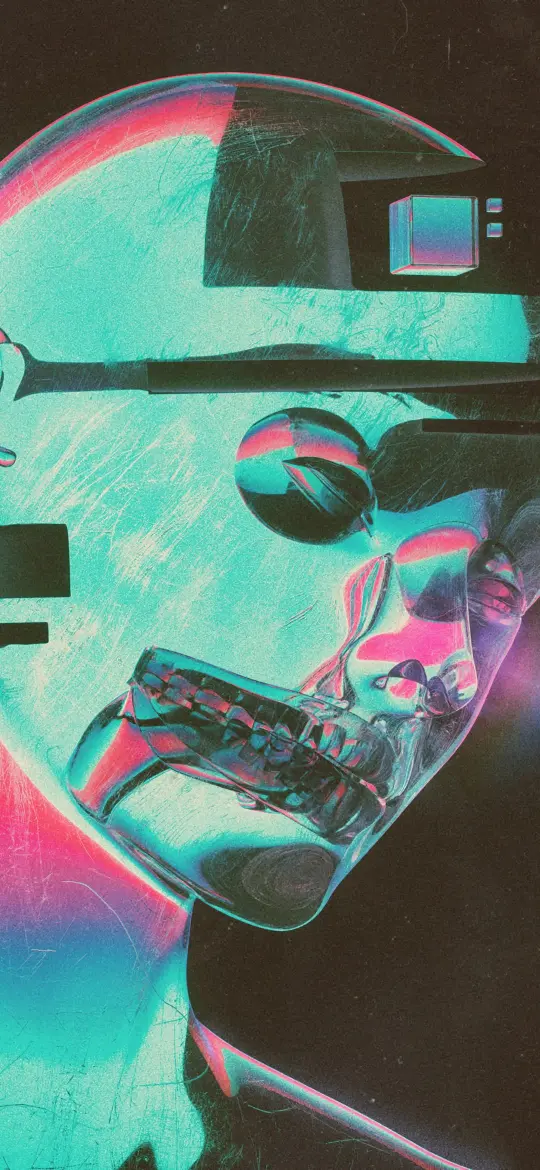 Cyberpunk Skull Abstraction - Related Dope Wallpapers wallpaper