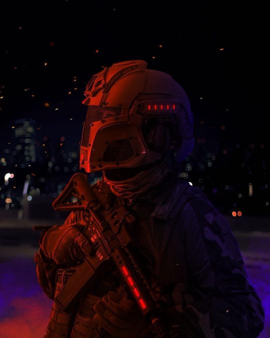 Cyberpunk Soldier Night Watch - Related Dope Wallpapers wallpaper