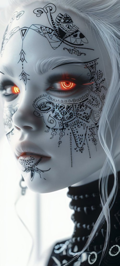 Cyberpunk Tattooed Beauty - Related Ghetto Wallpapers wallpaper