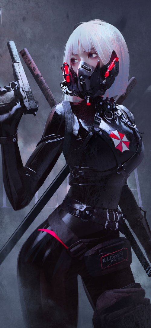 Cyberpunk Warrior Woman