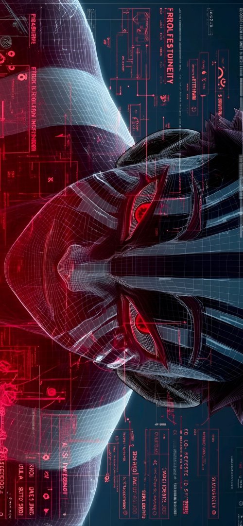Cyberpunk Wireframe Face - dope Wallpaper