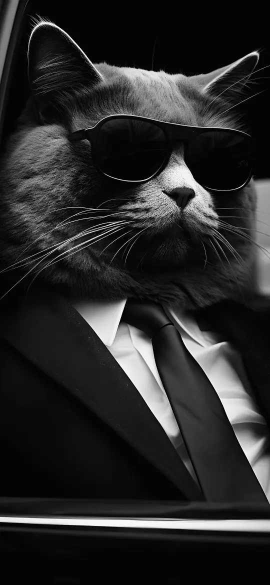Dapper Cat in Suit - Related Dope Wallpapers wallpaper