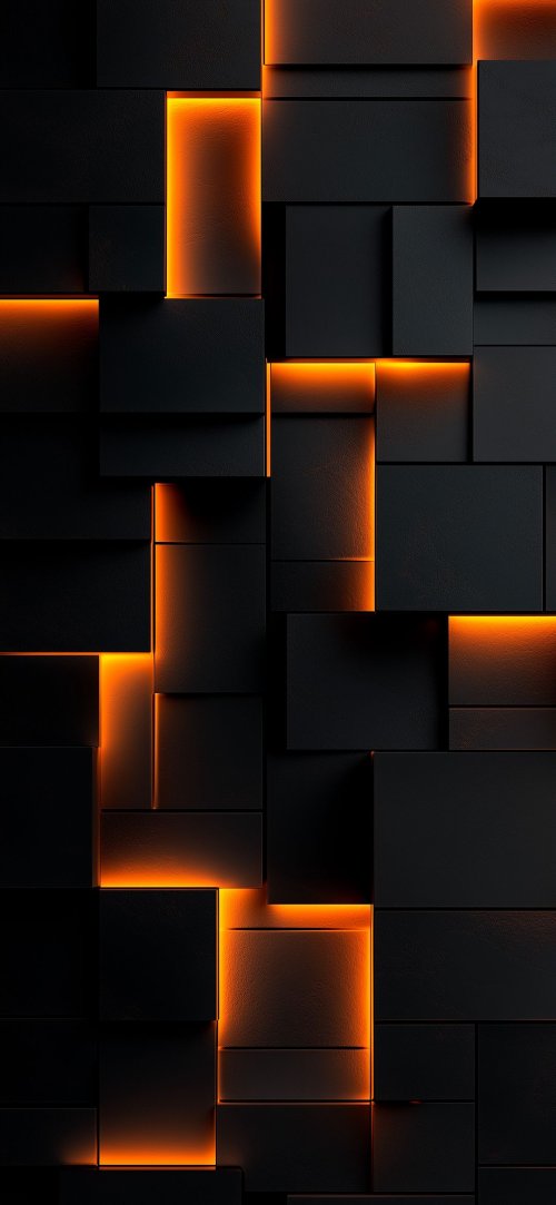 Dark Geometric Neon - abstract Wallpaper