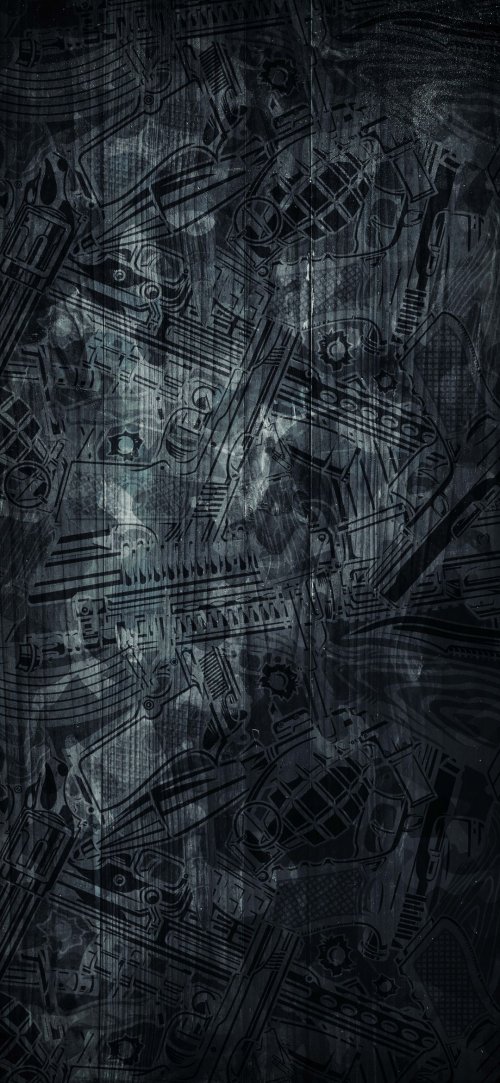 Dark Mechanical Collage - industrial Wallpaper