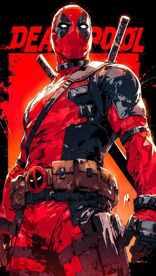 Deadpool Red Splash Art