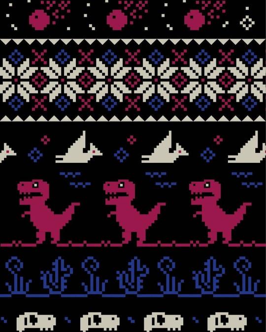 Dino Sweater Pixel Art