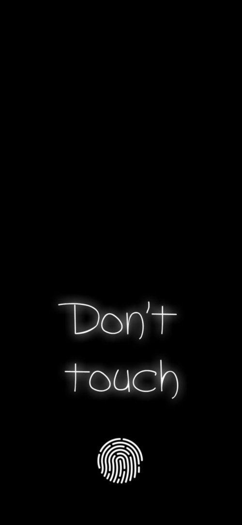 Don't Touch Fingerprint - minimal Wallpaper
