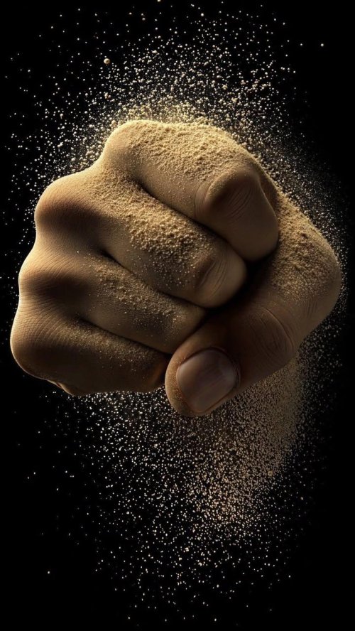 Dusty Fist on Black