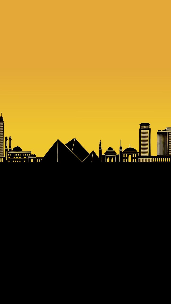 Egyptian Skyline Silhouette