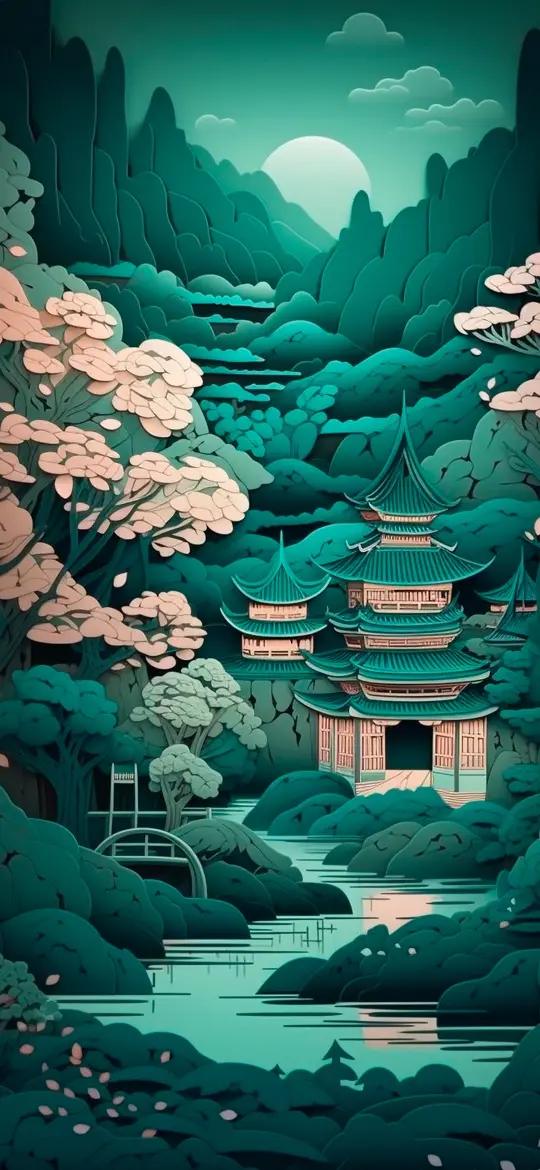 Emerald Temple Landscape