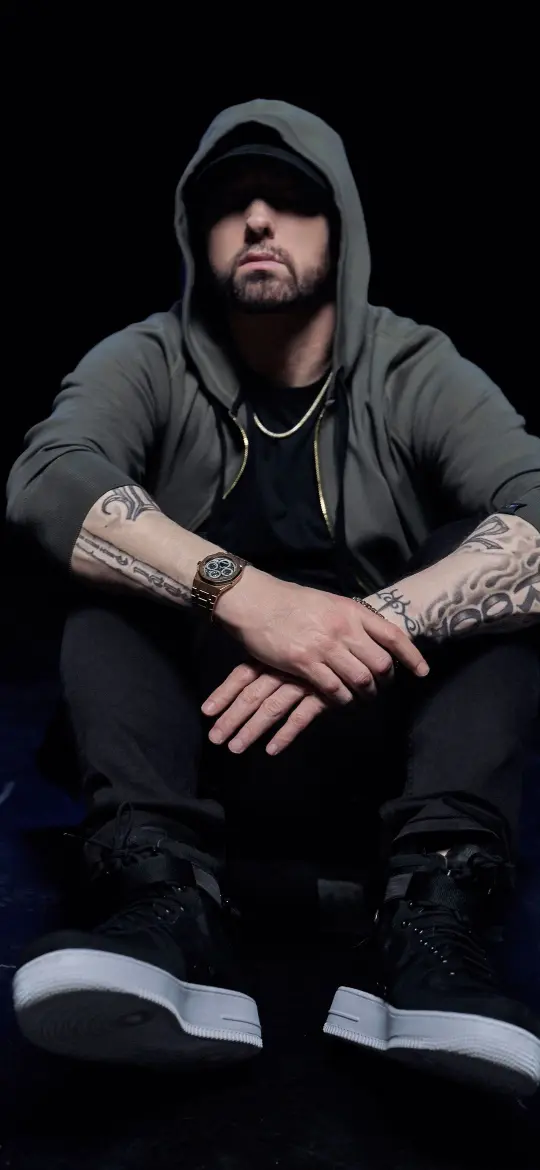 Eminem Portrait in Hoodie