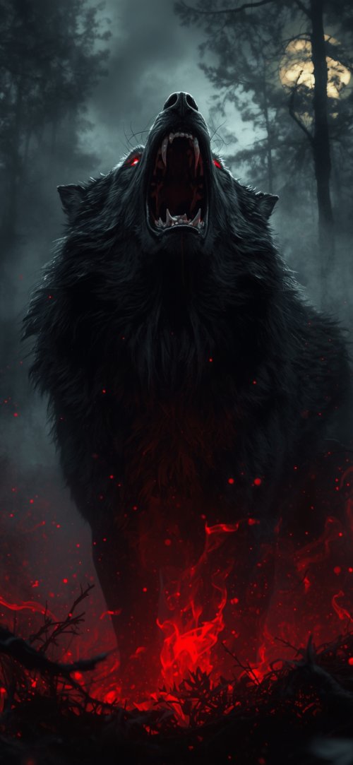 Fierce Wolf Forest - wolf Wallpaper