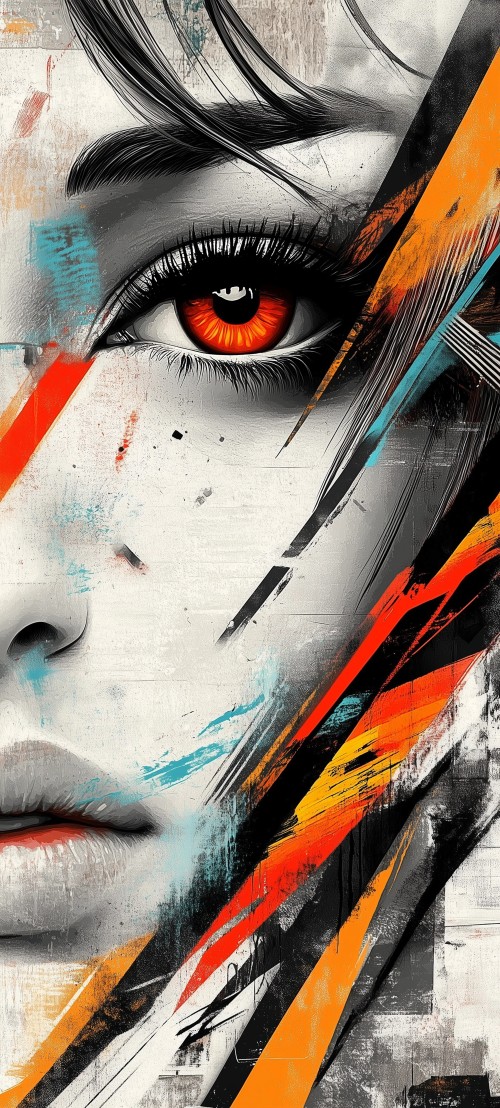Fiery Eye Abstract Portrait - Related 4K Wallpapers wallpaper