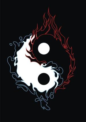 Fiery Yin Yang - Related Dope Wallpapers wallpaper