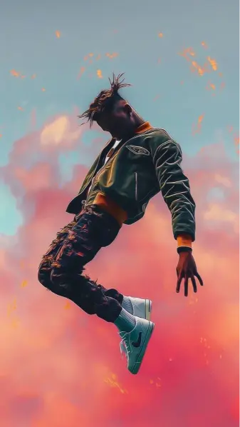 Floating Man in Clouds - dope Wallpaper