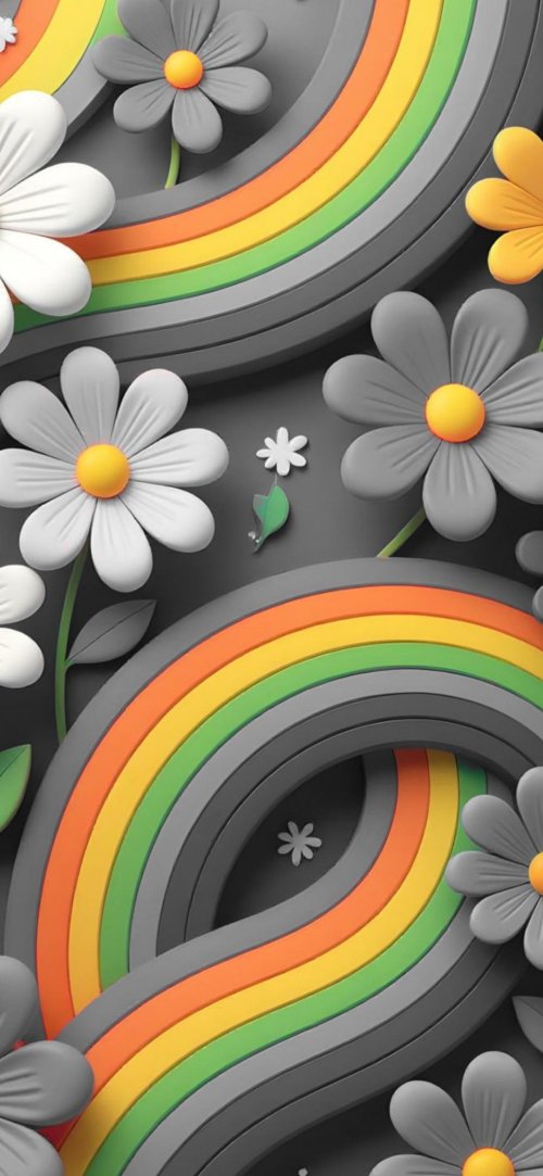 Floral Rainbow Design - Related Ghetto Wallpapers wallpaper