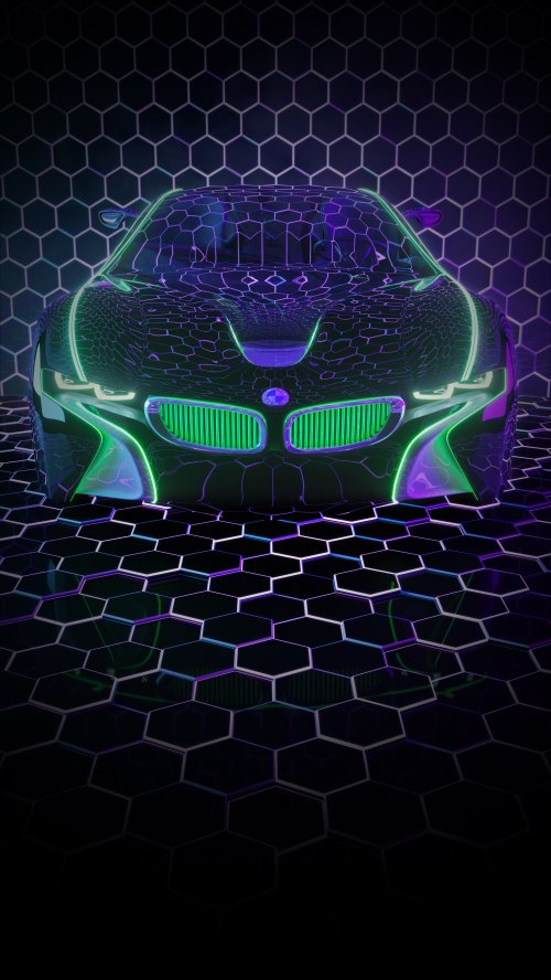 Futuristic Neon Car
