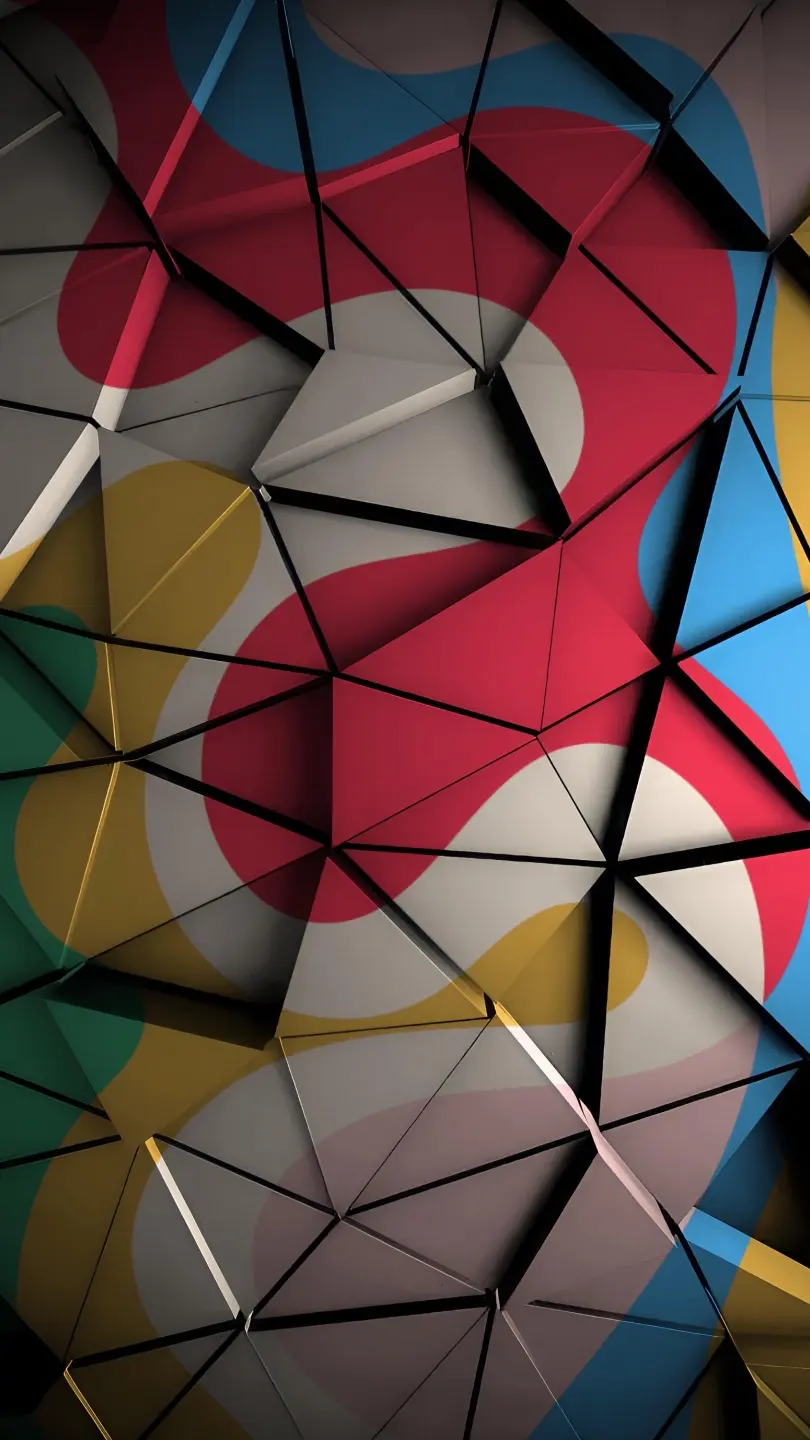 Geometric Colorful Triangles - abstract Wallpaper