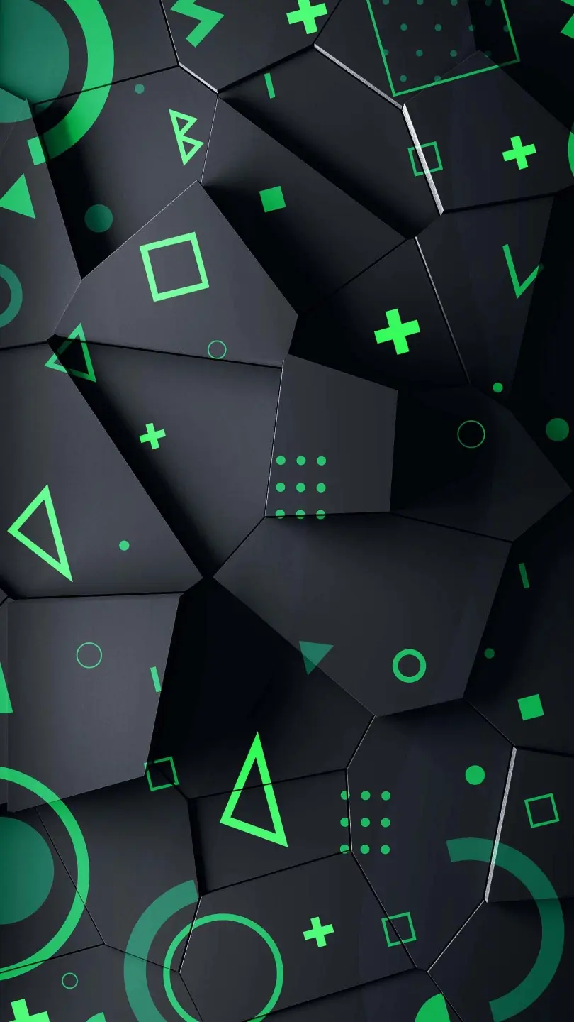 Geometric Green Shapes - Related StockWalls wallpaper