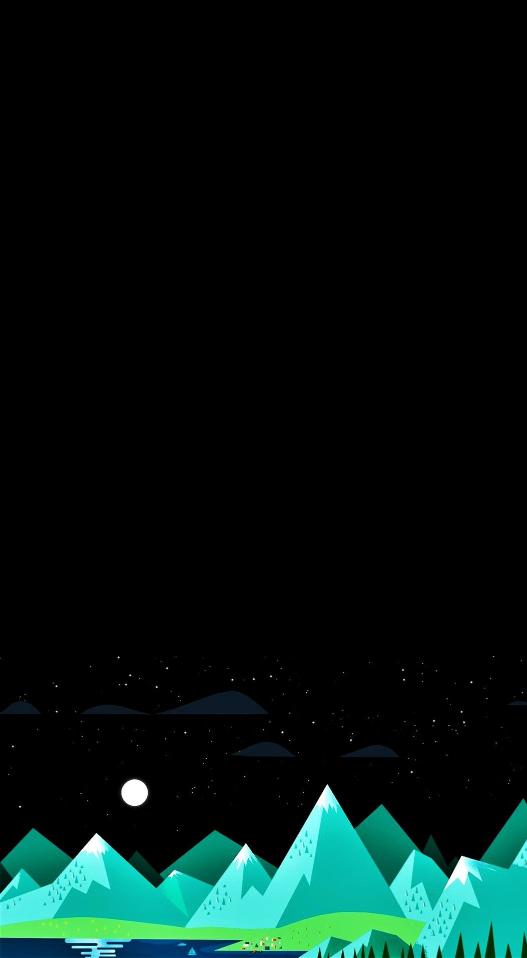 Geometric Mountain Nightscape - Related Ghetto Wallpapers wallpaper