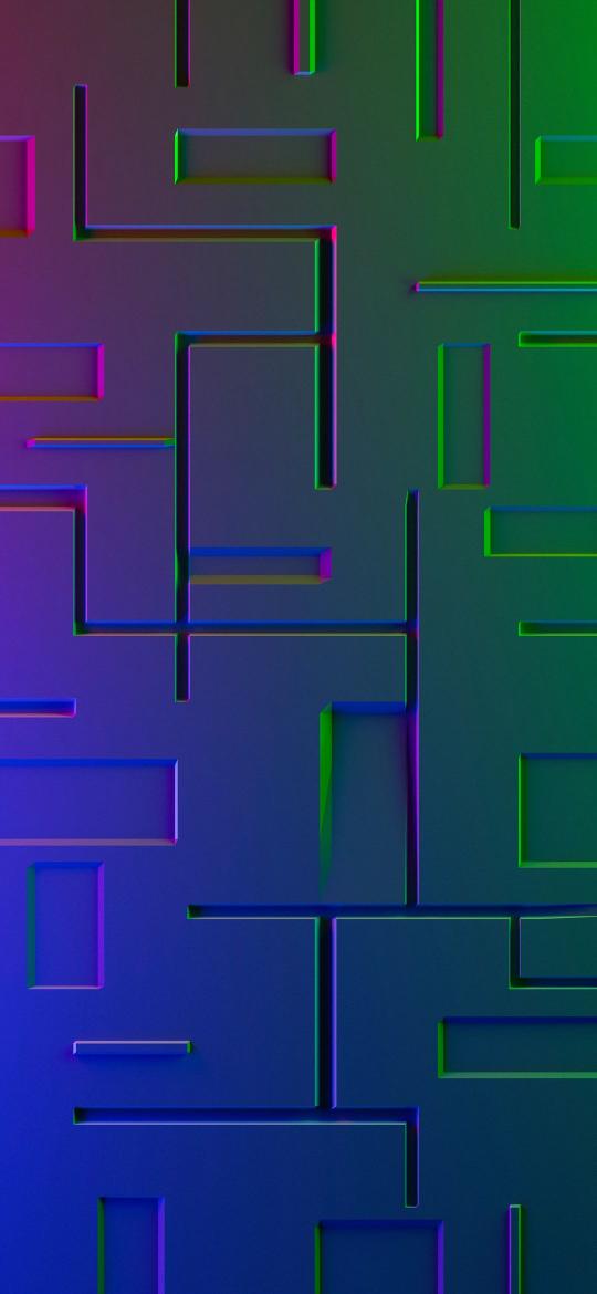 Geometric Neon Abstraction - Related 4K Wallpapers wallpaper
