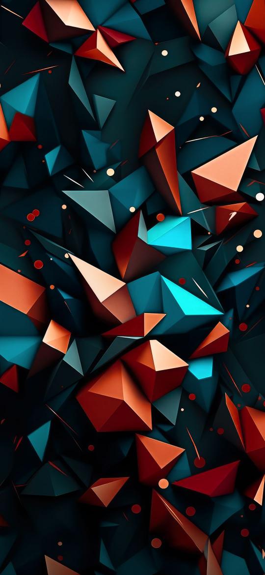 Geometric Teal Copper Chaos - Related Dope Wallpapers wallpaper