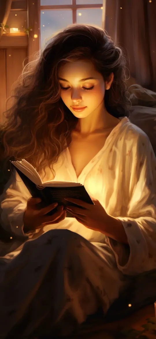 Girl Reading by Candlelight - Related Dope Wallpapers wallpaper