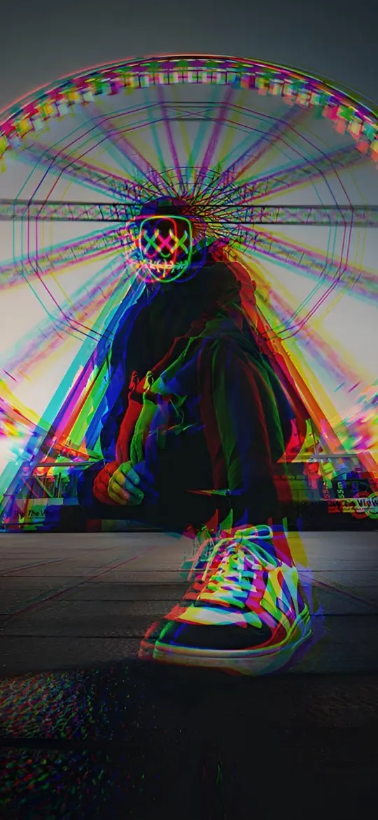 Glitch Ferris Wheel Mask - Related Dope Wallpapers wallpaper