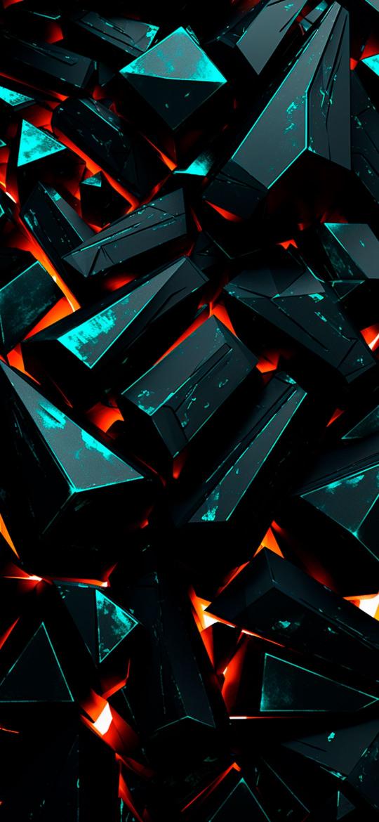 Glowing Geometric Chaos - Related Dope Wallpapers wallpaper