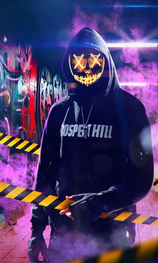 Glowing Masked Figure - Related Ghetto Wallpapers wallpaper