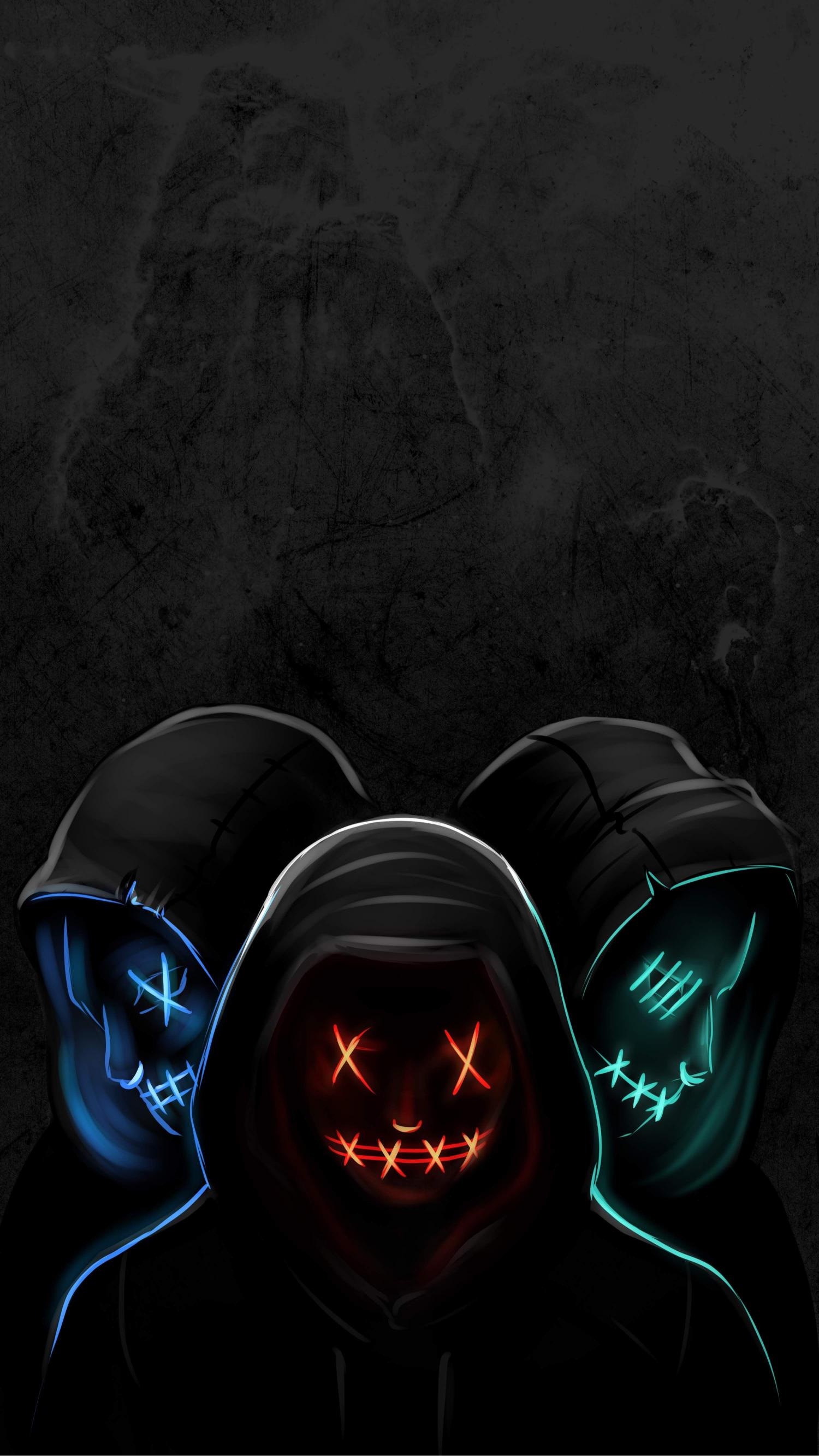 Glowing Masked Figures - Related Dope Wallpapers wallpaper