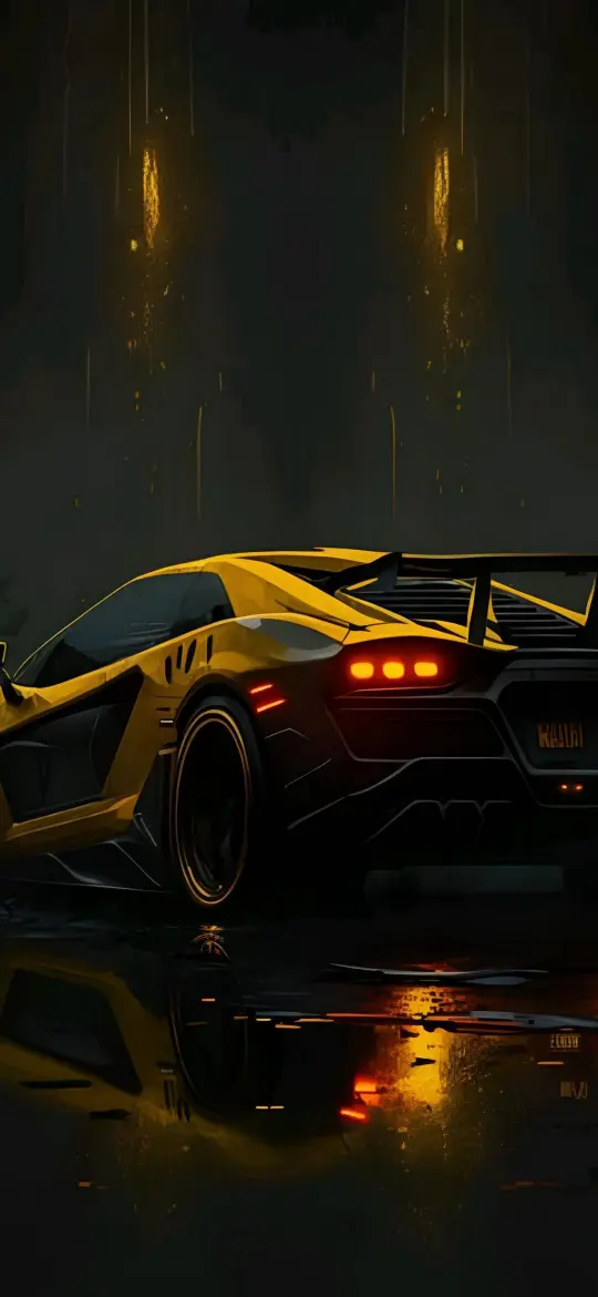 Golden Cyberpunk Car - Related Dope Wallpapers wallpaper