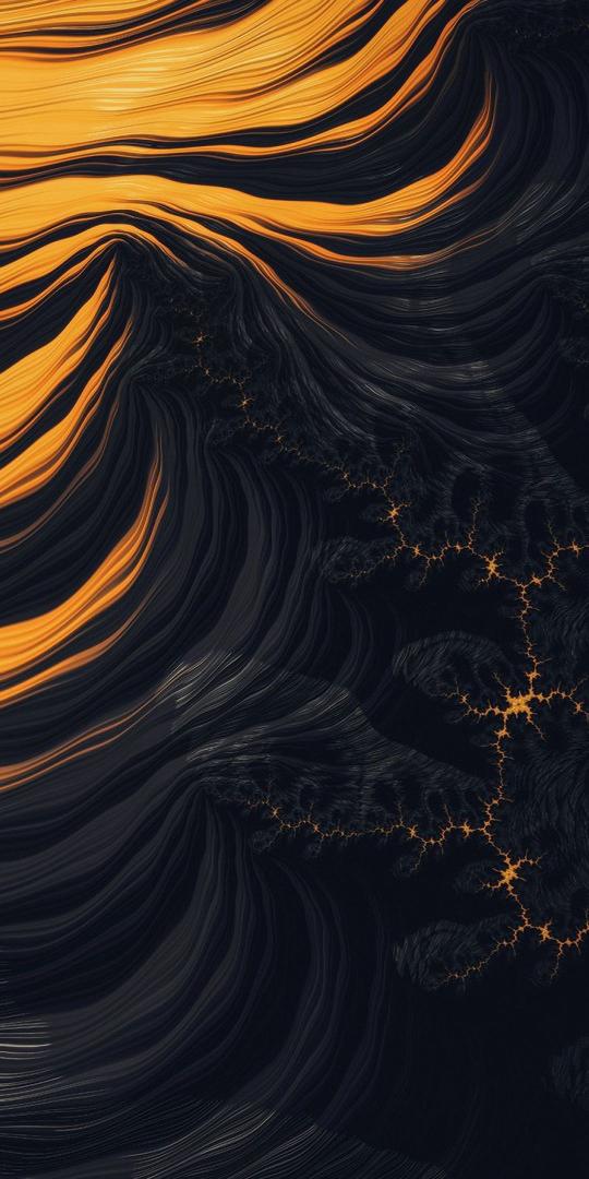 Golden Fractal Waves - Related Dope Wallpapers wallpaper