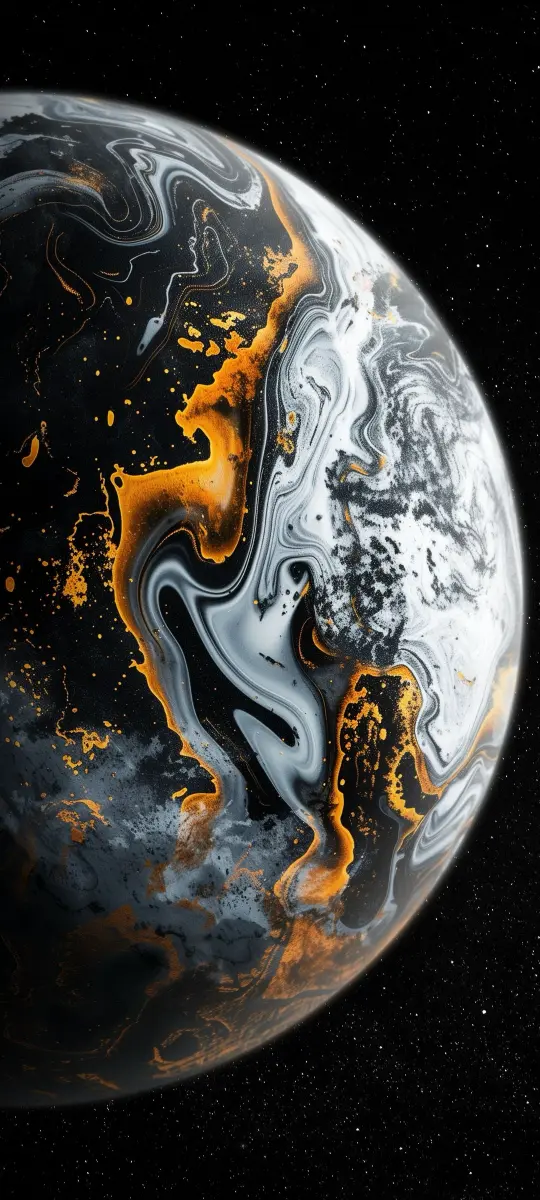 Golden Marble Planet