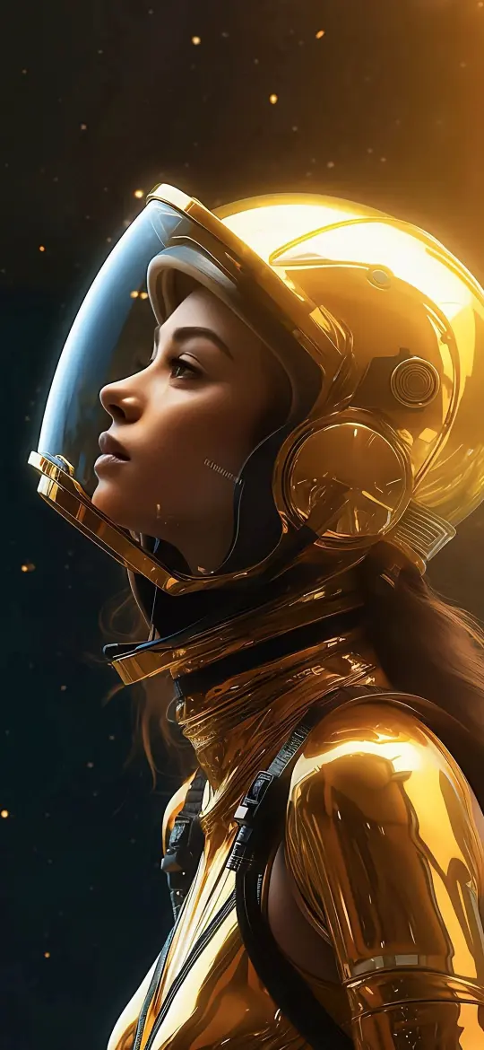 Golden Space Explorer - Related Dope Wallpapers wallpaper