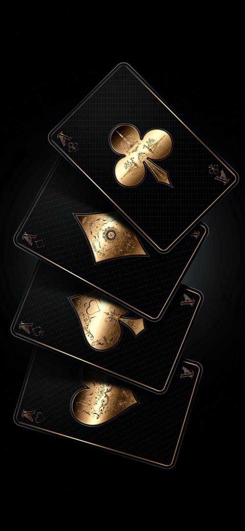 GoldSuitsBlackPlayingCards - Related Dark Wallpapers wallpaper