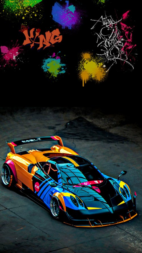 Graffiti Sports Car - cars Wallpaper