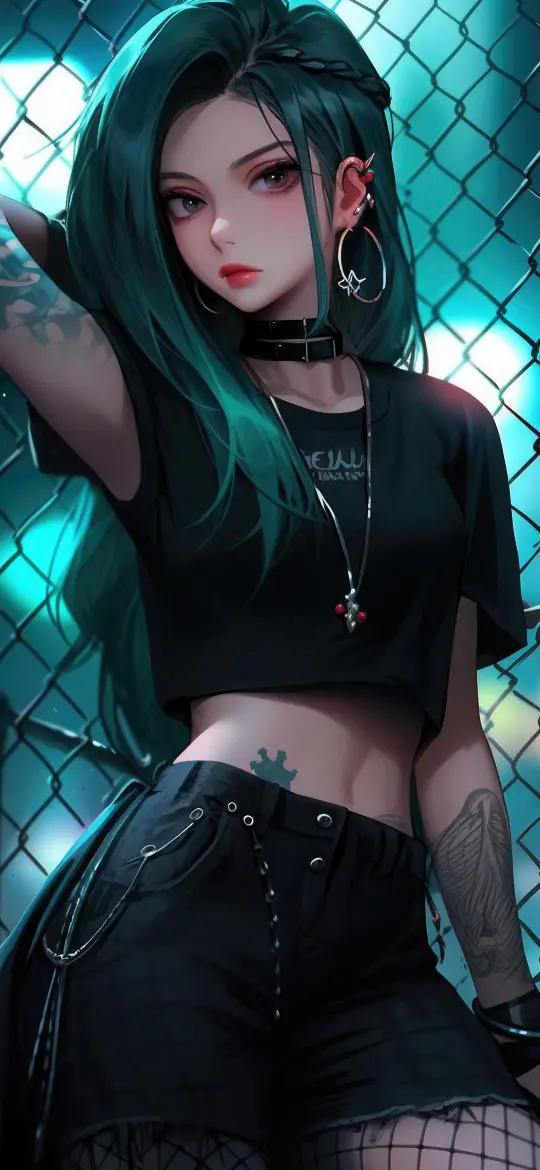 Green Hair Anime Girl