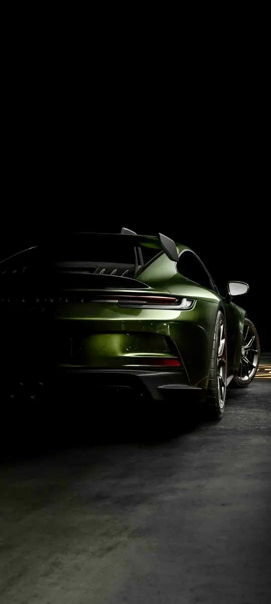 Green Porsche in Shadow - Related Dope Wallpapers wallpaper