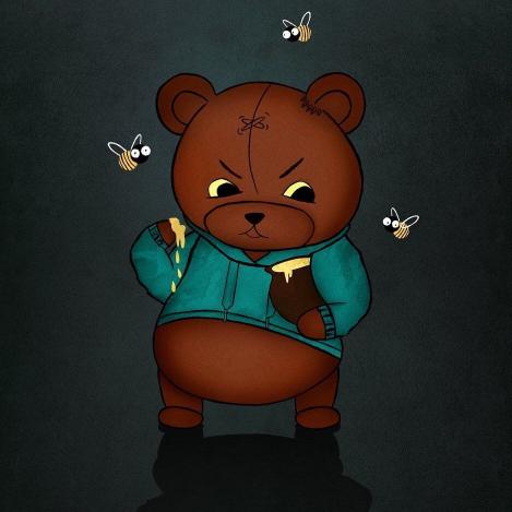 Grumpy Bear Honey Thief