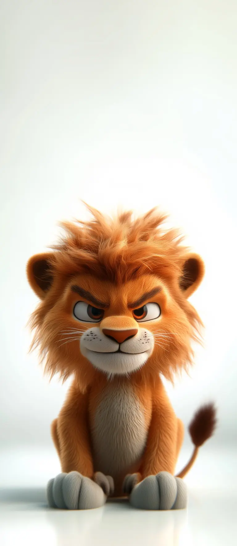 Grumpy Cartoon Lion Cub - lion Wallpaper