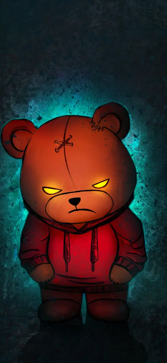 Grumpy Glowing Teddy Bear